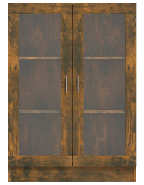 Загрузите изображение в средство просмотра галереи, Dulap vitrină, stejar fumuriu, 82,5x30,5x115 cm, lemn prelucrat Lando - Lando
