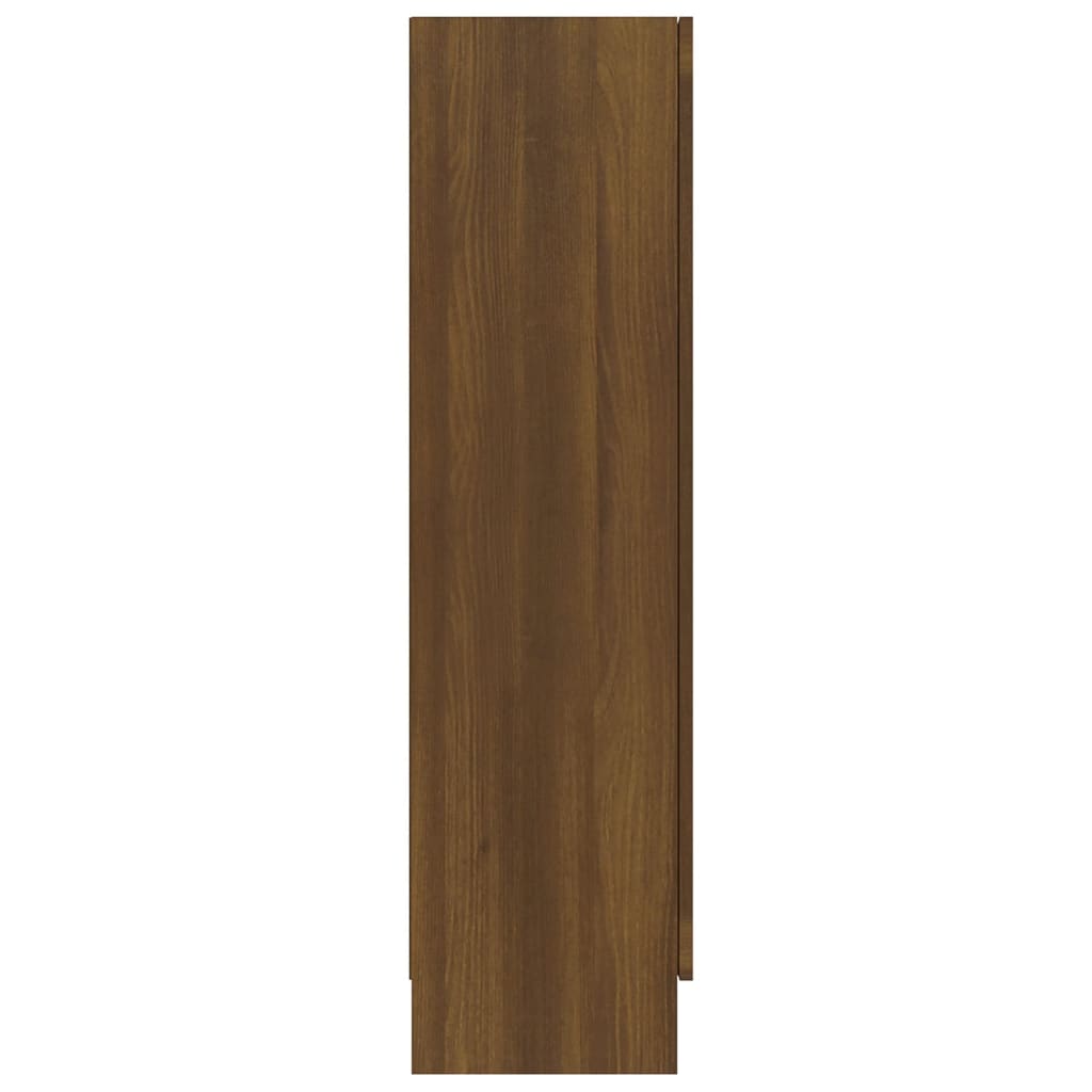 Dulap vitrină, stejar maro, 82,5x30,5x115 cm, lemn prelucrat - Lando