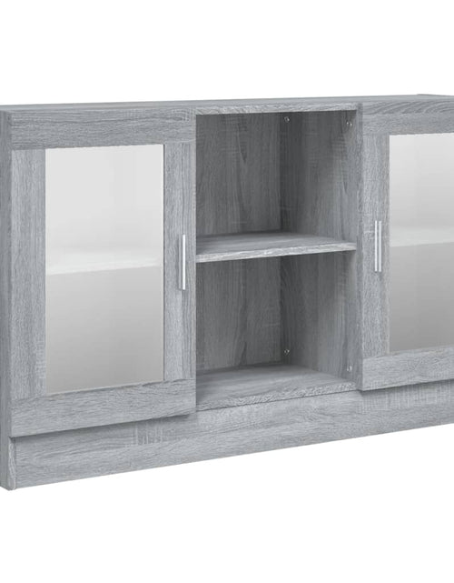 Încărcați imaginea în vizualizatorul Galerie, Dulap vitrină, gri sonoma, 120x30,5x70 cm, lemn prelucrat - Lando

