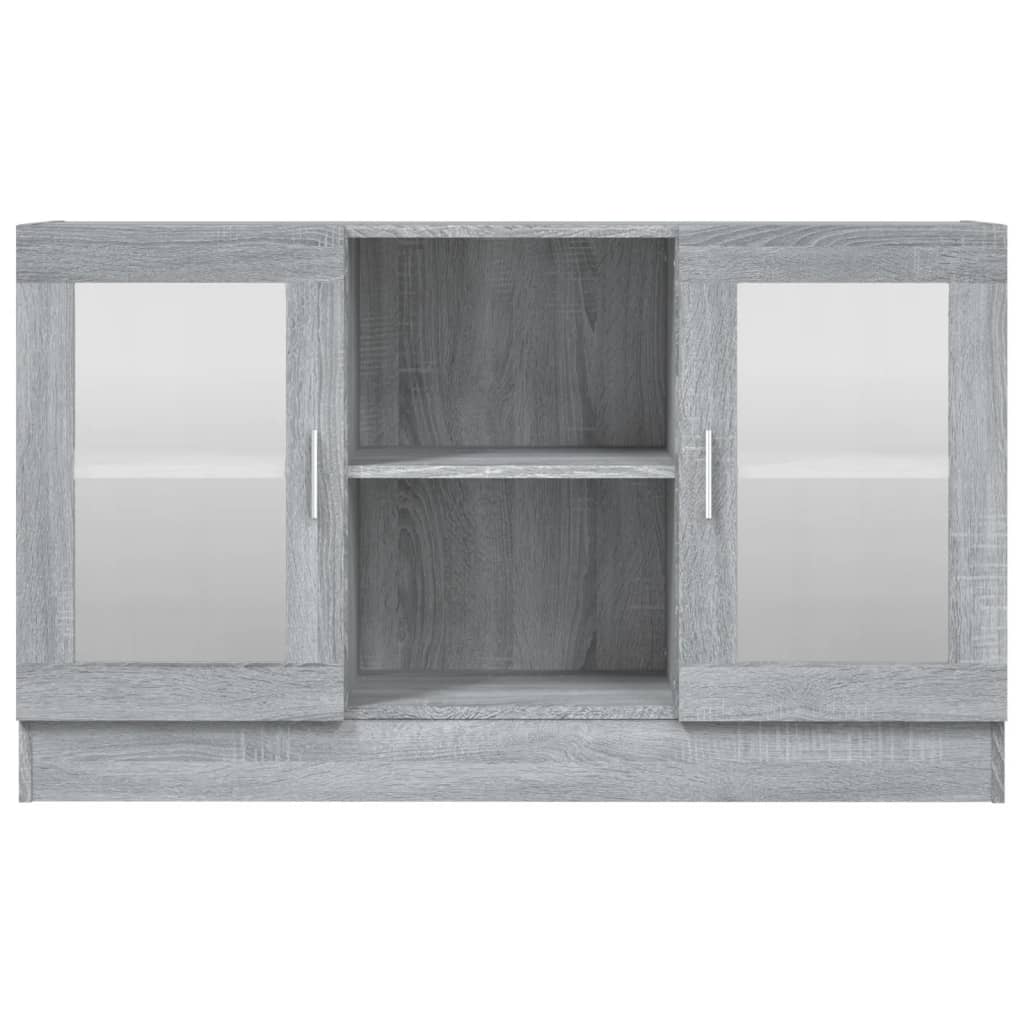 Dulap vitrină, gri sonoma, 120x30,5x70 cm, lemn prelucrat - Lando