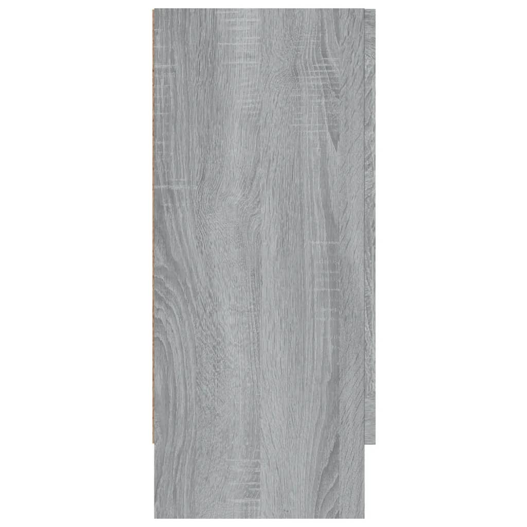 Dulap vitrină, gri sonoma, 120x30,5x70 cm, lemn prelucrat - Lando