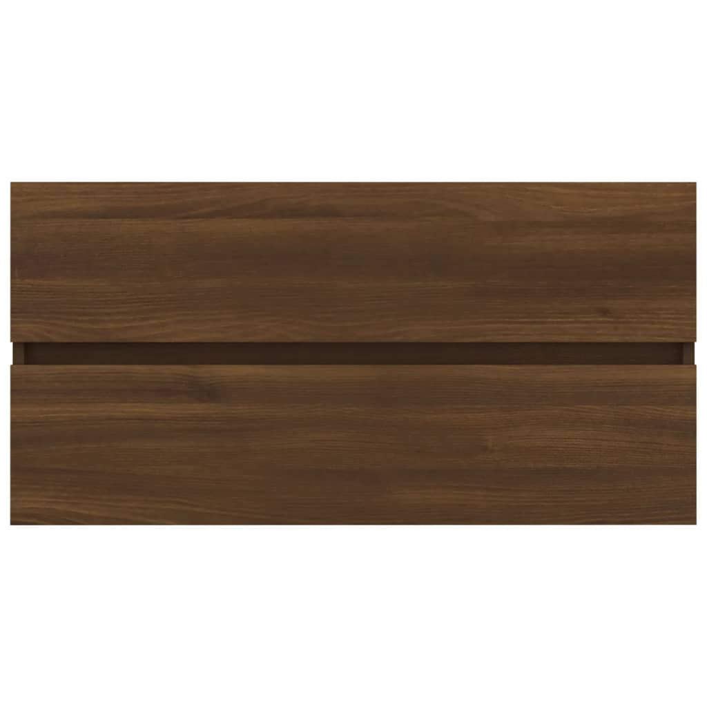 Dulap chiuvetă, stejar maro, 90x38,5x45 cm, lemn prelucrat - Lando