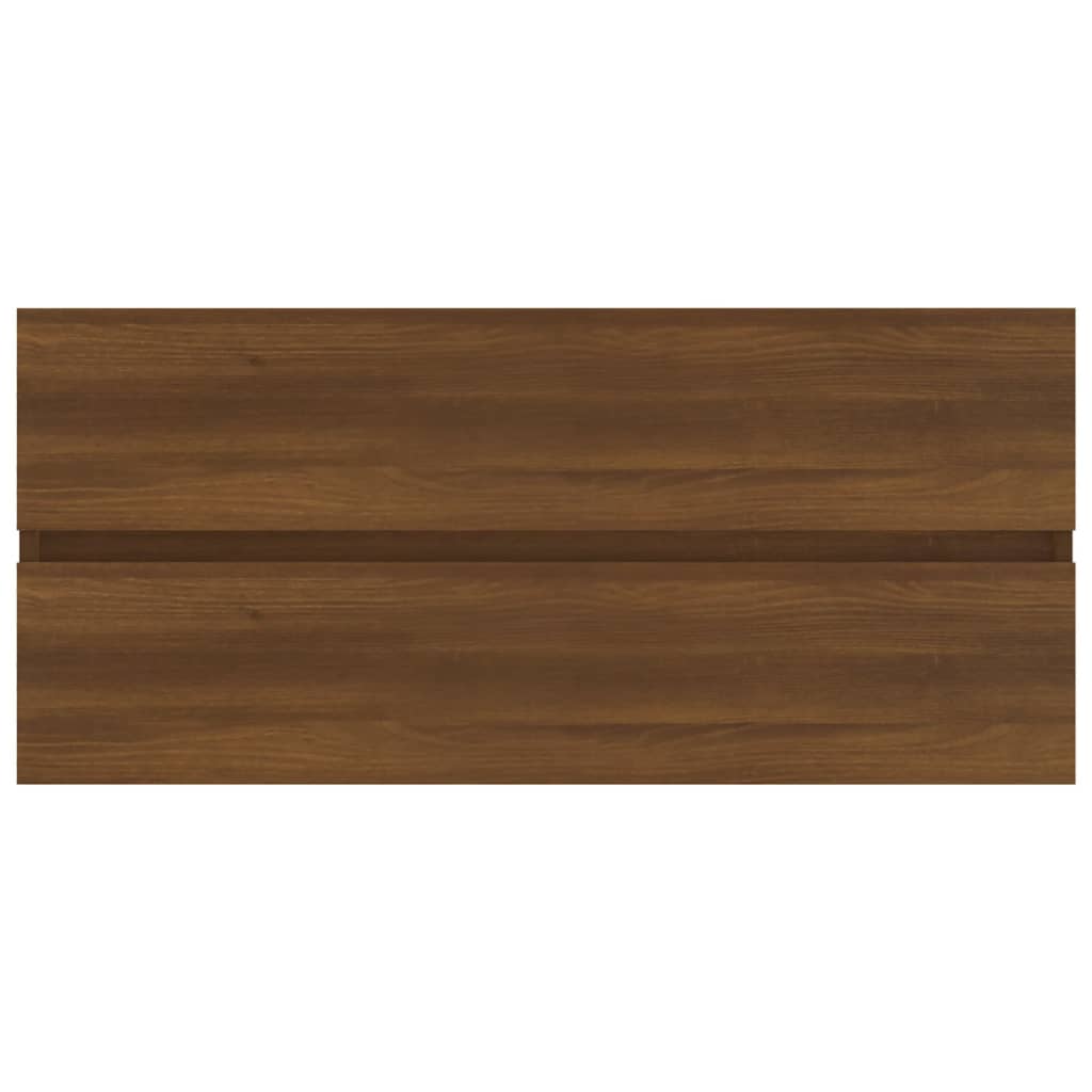 Dulap chiuvetă, stejar maro, 100x38,5x45 cm, lemn prelucrat - Lando