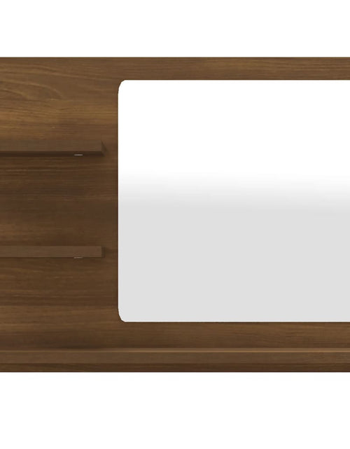 Încărcați imaginea în vizualizatorul Galerie, Oglindă de baie, stejar maro, 60x10,5x45 cm, lemn compozit - Lando
