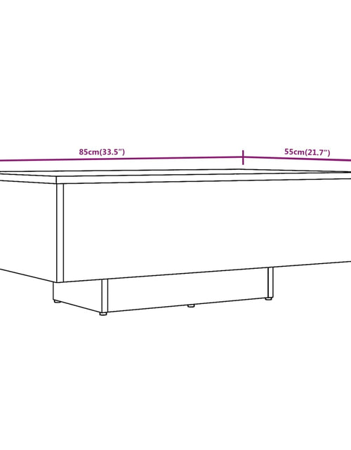 Загрузите изображение в средство просмотра галереи, Măsuță de cafea, stejar maro, 85x55x31 cm, lemn prelucrat - Lando
