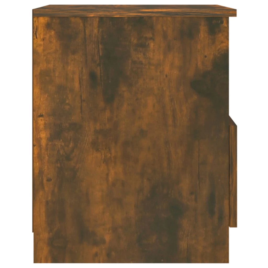 Noptiere, 2 buc., stejar fumuriu, 40x40x50 cm, lemn compozit - Lando