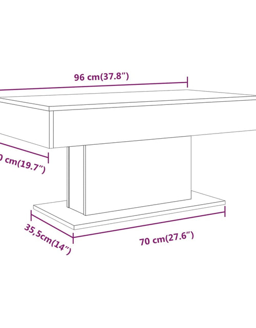 Încărcați imaginea în vizualizatorul Galerie, Măsuță de cafea, gri sonoma, 96x50x45 cm, lemn prelucrat - Lando

