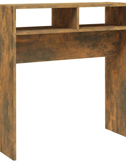 Загрузите изображение в средство просмотра галереи, Măsuță consolă, stejar fumuriu, 78x30x80 cm, lemn prelucrat Lando - Lando
