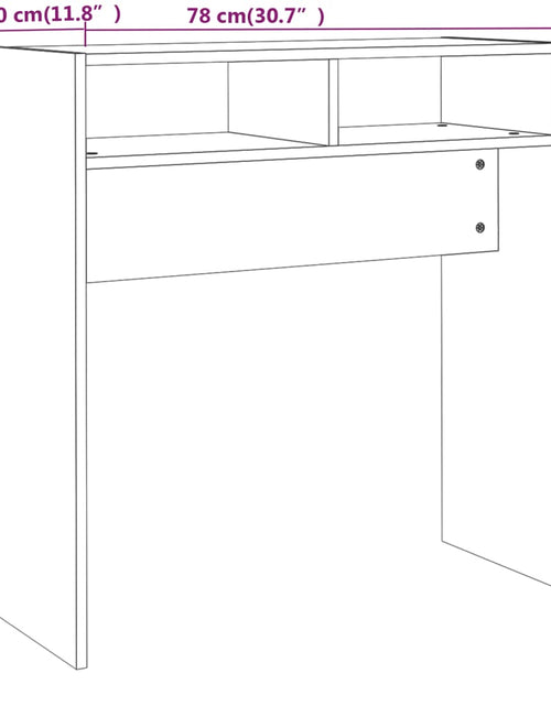 Загрузите изображение в средство просмотра галереи, Măsuță consolă, gri sonoma, 78x30x80 cm, lemn prelucrat Lando - Lando
