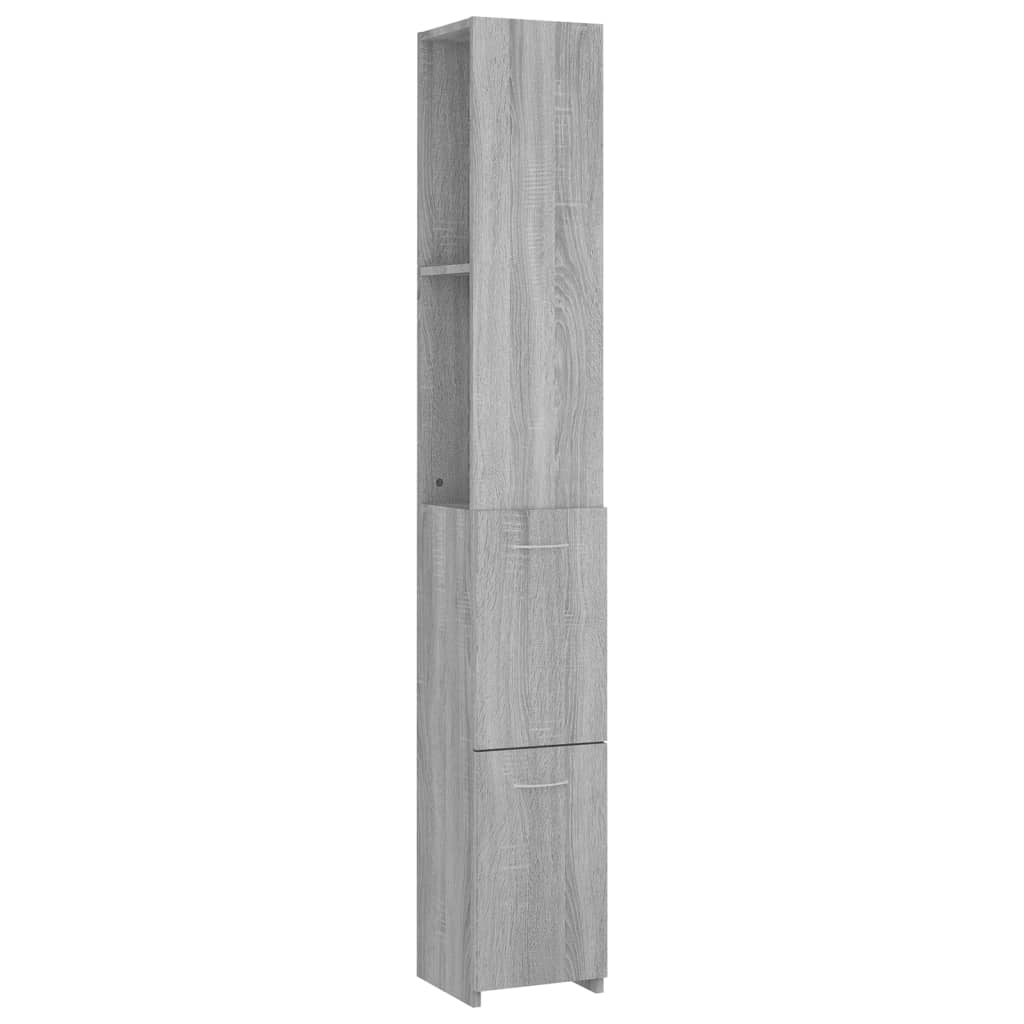 Dulap de baie, gri sonoma, 25x26,5x170 cm, lemn prelucrat - Lando