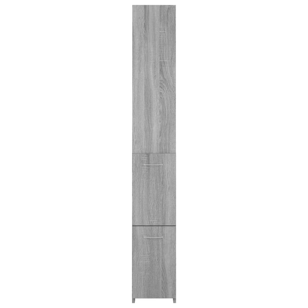 Dulap de baie, gri sonoma, 25x26,5x170 cm, lemn prelucrat - Lando