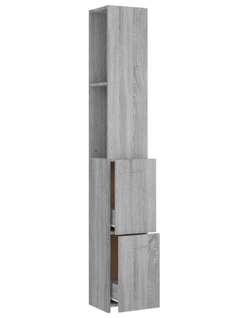 Încărcați imaginea în vizualizatorul Galerie, Dulap de baie, gri sonoma, 25x26,5x170 cm, lemn prelucrat - Lando
