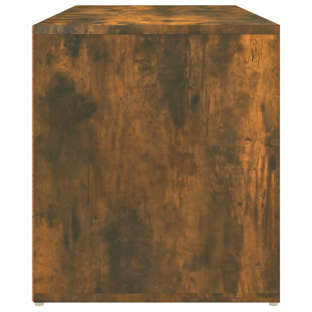 Bancă de hol, stejar fumuriu, 80x40x45 cm, lemn prelucrat - Lando