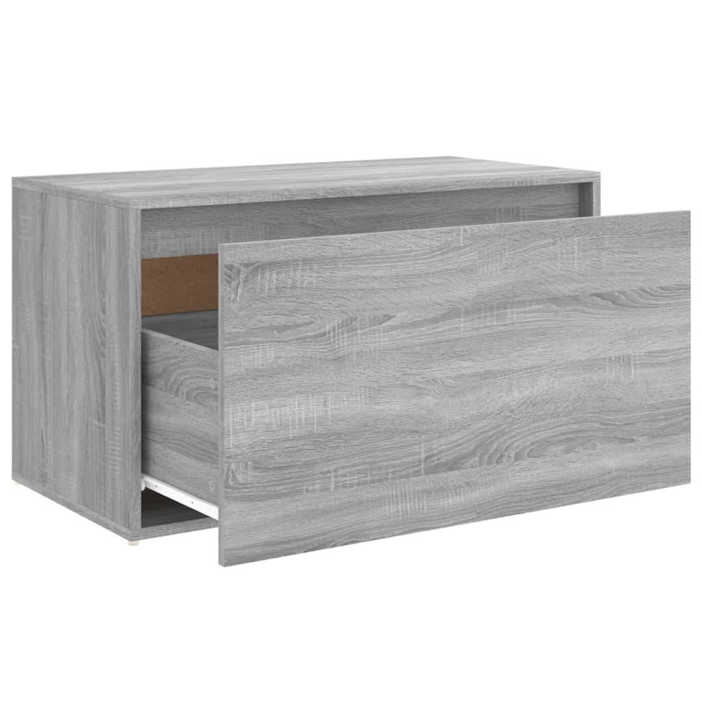 Bancă de hol, gri sonoma, 80x40x45 cm, lemn prelucrat - Lando