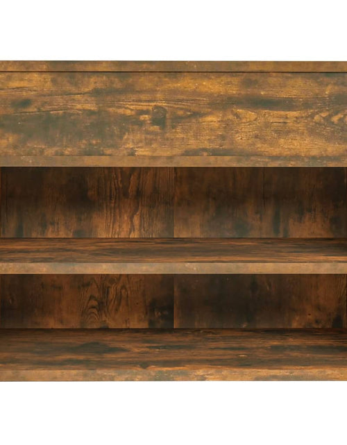 Încărcați imaginea în vizualizatorul Galerie, Bancă pentru pantofi stejar fumuriu 60x30x45 cm lemn prelucrat - Lando
