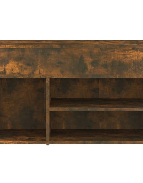 Încărcați imaginea în vizualizatorul Galerie, Bancă pentru pantofi stejar fumuriu 80x30x45 cm lemn prelucrat - Lando
