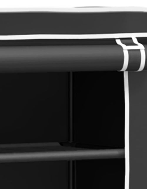 Încărcați imaginea în vizualizatorul Galerie, Raft de mașină de spălat 2 polițe negru 71x29,5x170,5 cm fier - Lando
