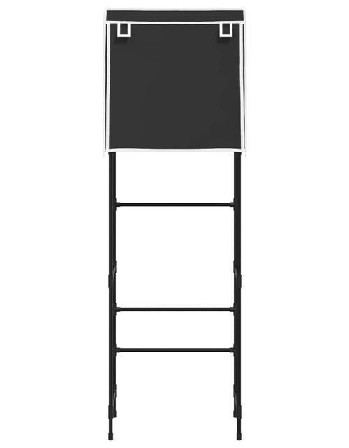 Încărcați imaginea în vizualizatorul Galerie, Etajeră pentru toaletă 2 polițe, negru, 56x30x170 cm, fier - Lando
