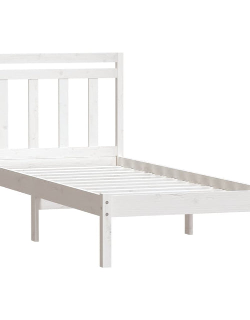 Загрузите изображение в средство просмотра галереи, Cadru de pat pentru o persoană 3FT, alb, 90x190 cm, lemn masiv - Lando
