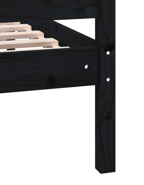 Încărcați imaginea în vizualizatorul Galerie, Cadru de pat Small Single 2FT6, negru, 75x190 cm lemn masiv - Lando
