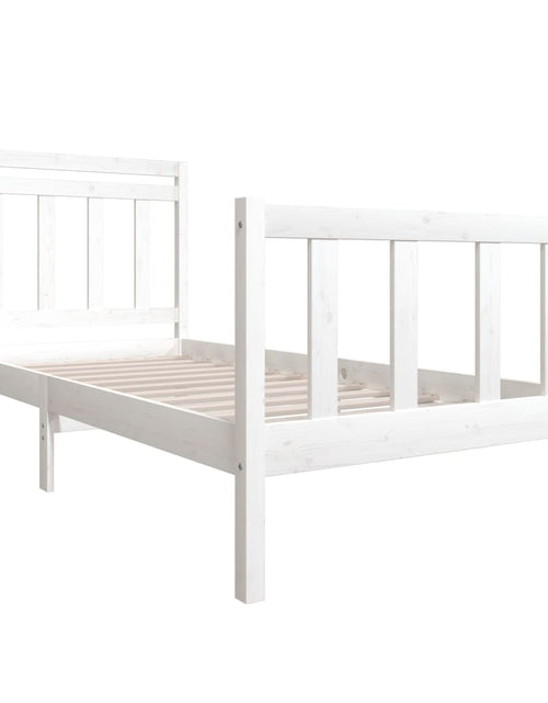 Загрузите изображение в средство просмотра галереи, Cadru de pat pentru o persoană 3FT6, alb, 90x190 cm, lemn masiv - Lando
