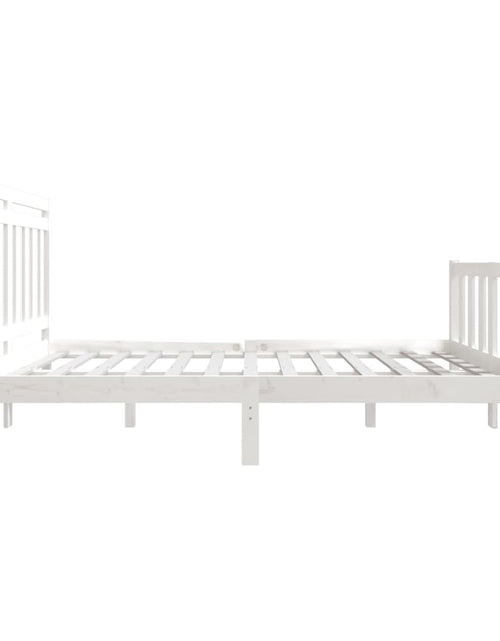 Încărcați imaginea în vizualizatorul Galerie, Cadru de pat Small Double 4FT, alb, 120x190 cm, lemn masiv - Lando
