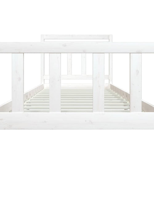 Загрузите изображение в средство просмотра галереи, Cadru de pat, alb, 100x200 cm, lemn masiv - Lando
