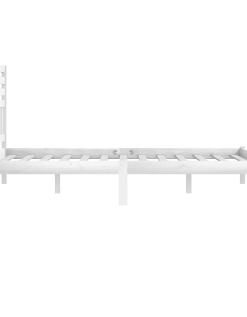 Încărcați imaginea în vizualizatorul Galerie, Cadru de pat Super King, alb, 180x200 cm, lemn masiv de pin - Lando

