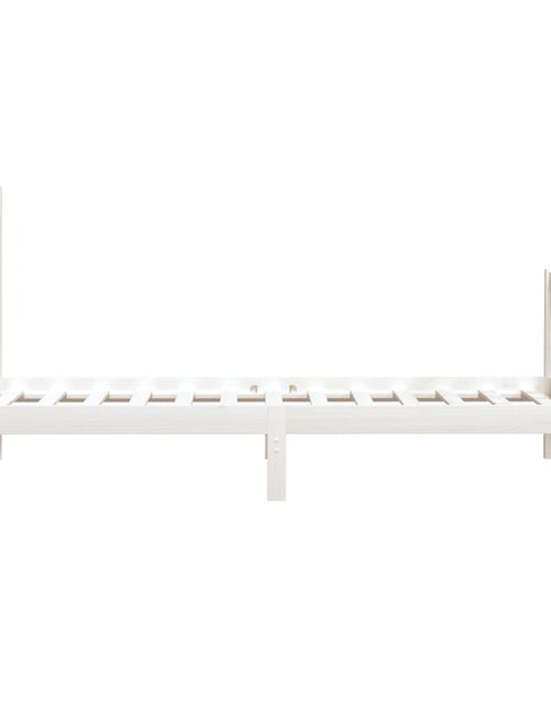 Încărcați imaginea în vizualizatorul Galerie, Cadru de pat Small Single 2FT6, alb, 75x190 cm, lemn masiv - Lando
