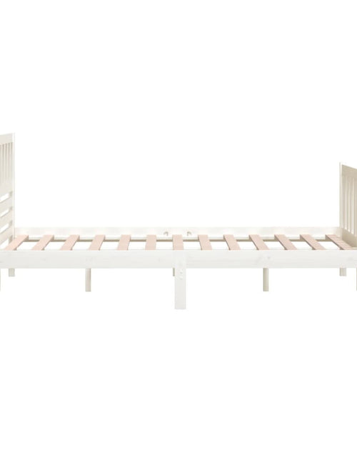 Încărcați imaginea în vizualizatorul Galerie, Cadru de pat 6FT Super King, alb, 180x200 cm, lemn masiv - Lando
