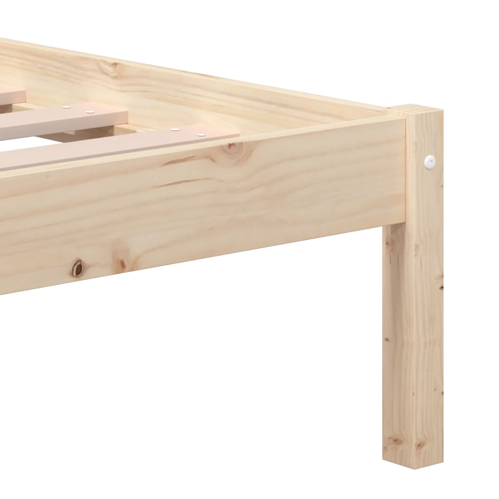 Cadru de pat mic dublu 4FT, 120x190 cm, lemn masiv - Lando