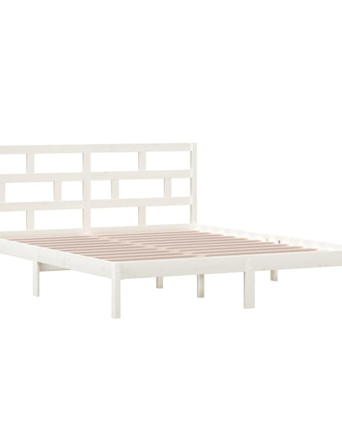 Încărcați imaginea în vizualizatorul Galerie, Cadru de pat 4FT Small Double, alb, 120x190 cm, lemn masiv - Lando
