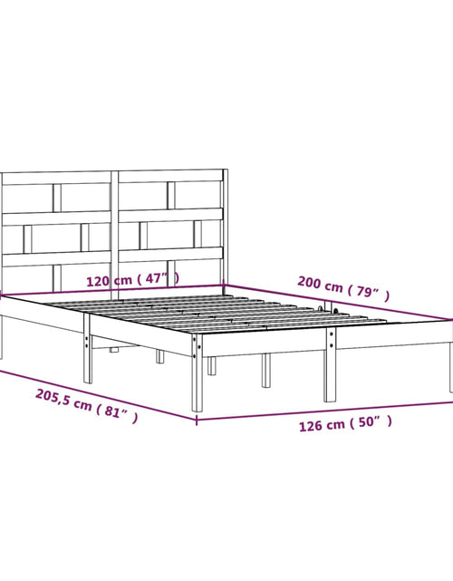 Încărcați imaginea în vizualizatorul Galerie, Cadru de pat, maro miere, 120x200 cm, lemn masiv de pin - Lando
