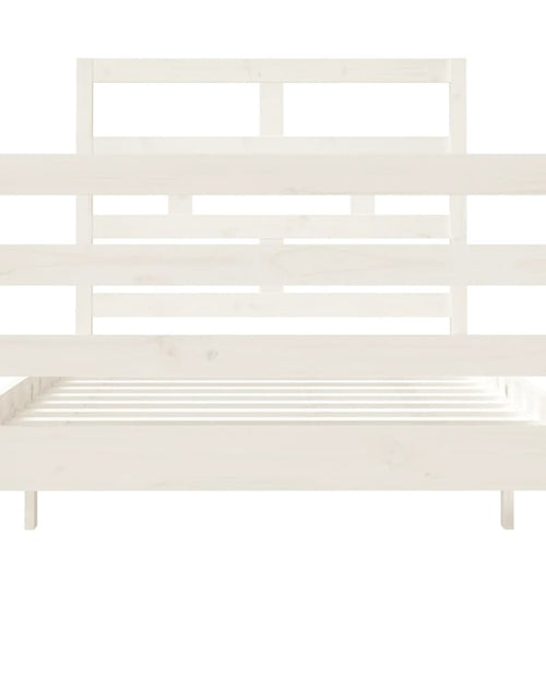 Încărcați imaginea în vizualizatorul Galerie, Cadru de pat Single 3FT, alb, 90x190 cm, lemn masiv - Lando
