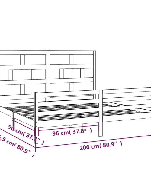 Încărcați imaginea în vizualizatorul Galerie, Cadru de pat, 200x200 cm, lemn masiv de pin - Lando
