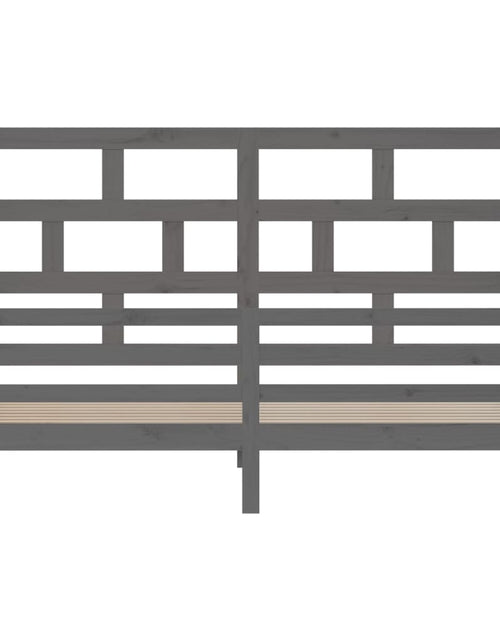 Загрузите изображение в средство просмотра галереи, Cadru de pat, gri , 200x200 cm, lemn masiv de pin - Lando
