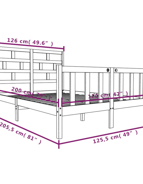 Încărcați imaginea în vizualizatorul Galerie, Cadru de pat, alb, 120x200 cm, lemn masiv de pin - Lando
