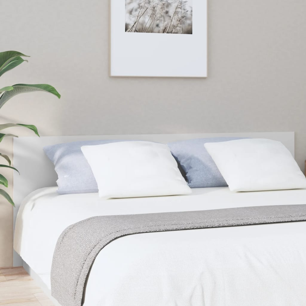 Tăblie de pat,alb,200x1,5x80 cm, lemn prelucrat - Lando