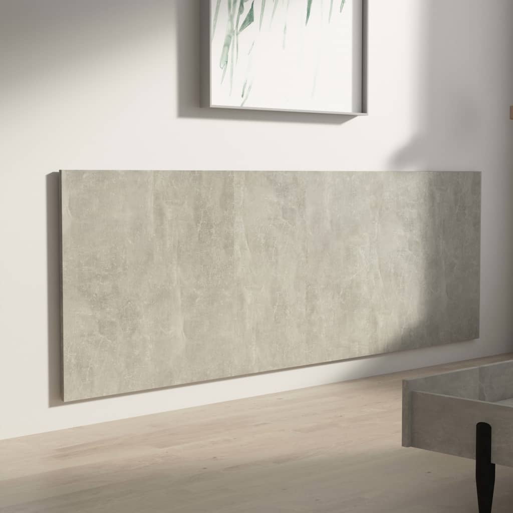 Tăblie de pat/ perete, gri beton, 240x1,5x80 cm, lemn prelucrat - Lando