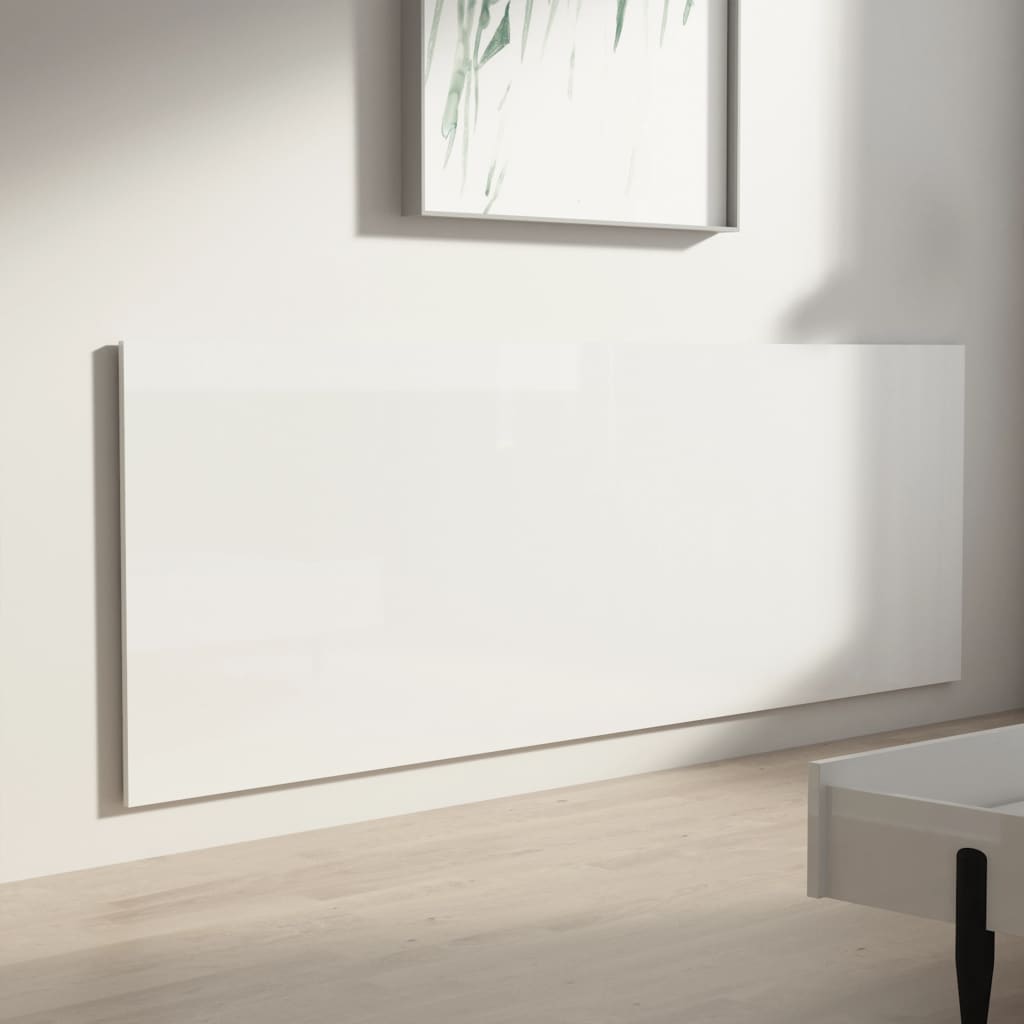 Tăblie pat/perete,alb extralucios,240x1,5x80 cm,lemn prelucrat - Lando