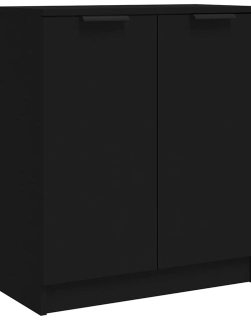 Загрузите изображение в средство просмотра галереи, Servantă, negru, 60x30x70 cm, lemn prelucrat Lando - Lando
