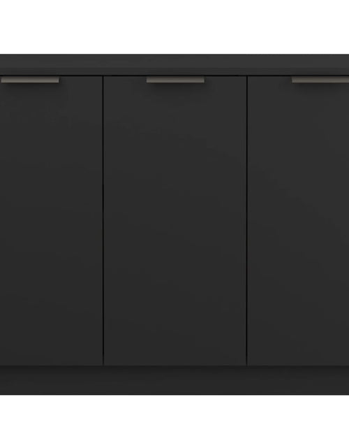 Загрузите изображение в средство просмотра галереи, Servantă, negru, 90,5x30x70 cm, lemn prelucrat Lando - Lando
