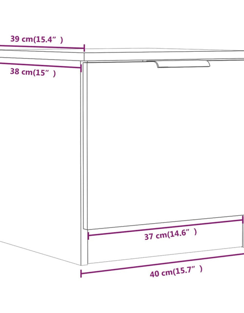 Загрузите изображение в средство просмотра галереи, Noptiere, 2 buc., stejar sonoma, 40x39x40 cm - Lando
