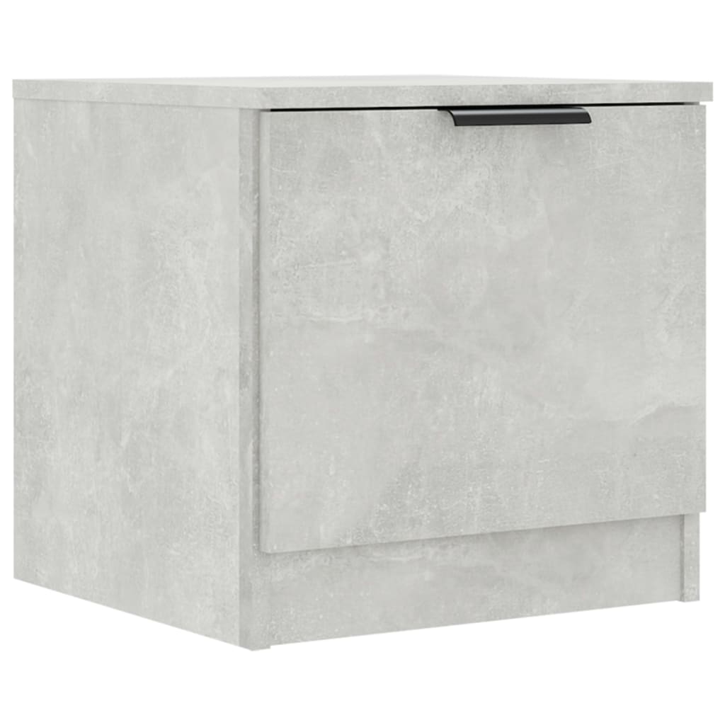 Noptiere, 2 buc., gri beton, 40x39x40 cm - Lando