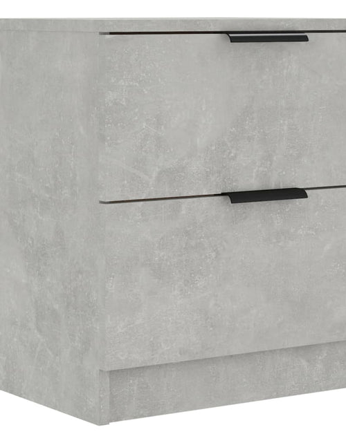 Загрузите изображение в средство просмотра галереи, Noptiere, 2 buc., gri beton, lemn prelucrat - Lando
