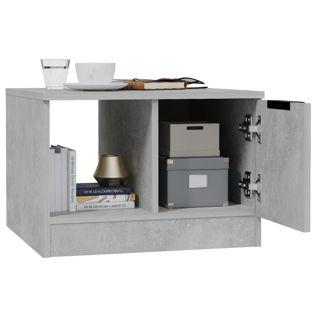 Măsuță de cafea, gri beton, 50x50x36 cm, lemn prelucrat - Lando