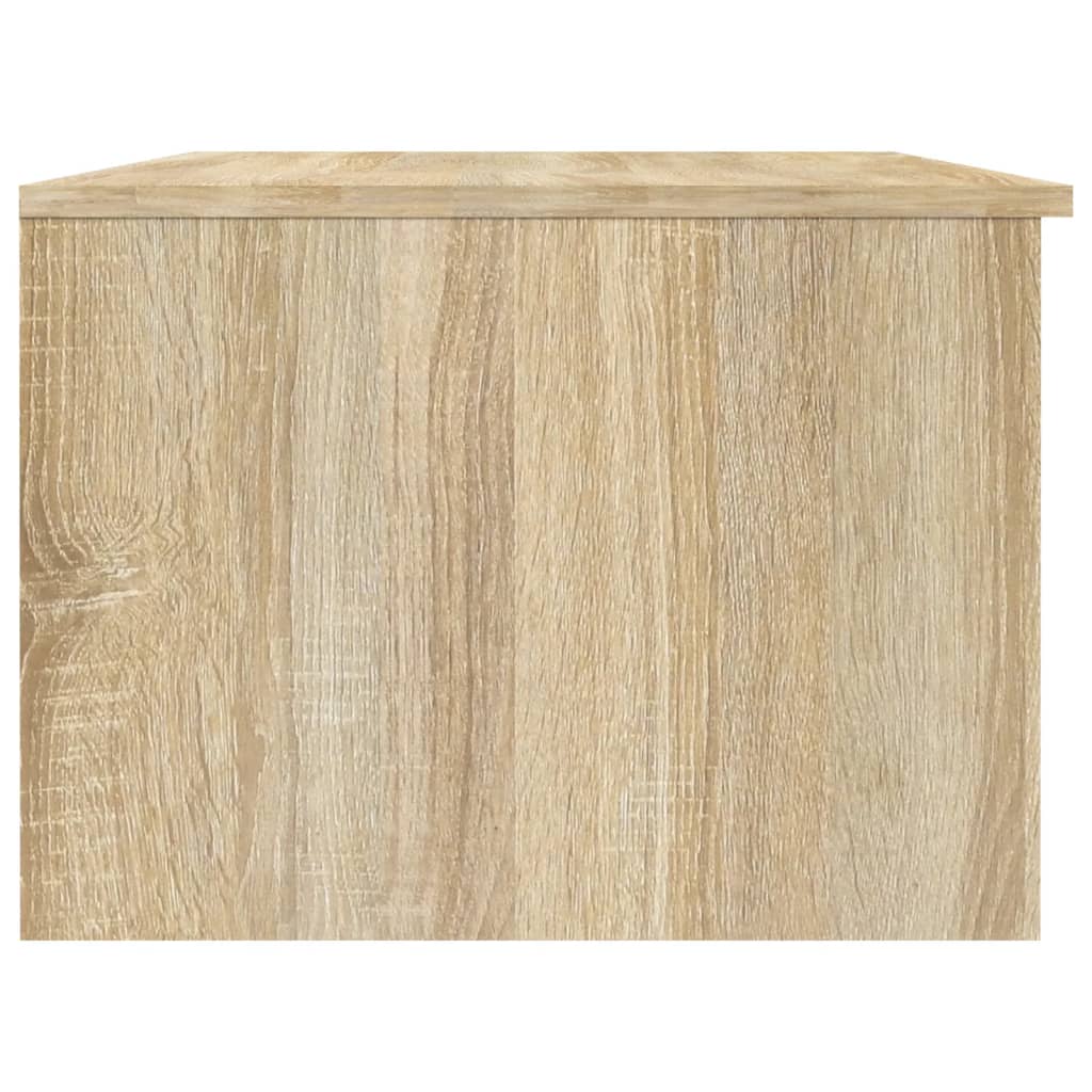 Măsuță cafea, alb / stejar sonoma, 102x50x36 cm, lemn prelucrat - Lando