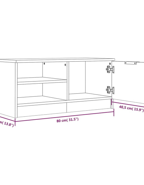 Încărcați imaginea în vizualizatorul Galerie, Comodă TV, 2 buc., stejar sonoma, 80x35x36,5 cm, lemn prelucrat - Lando
