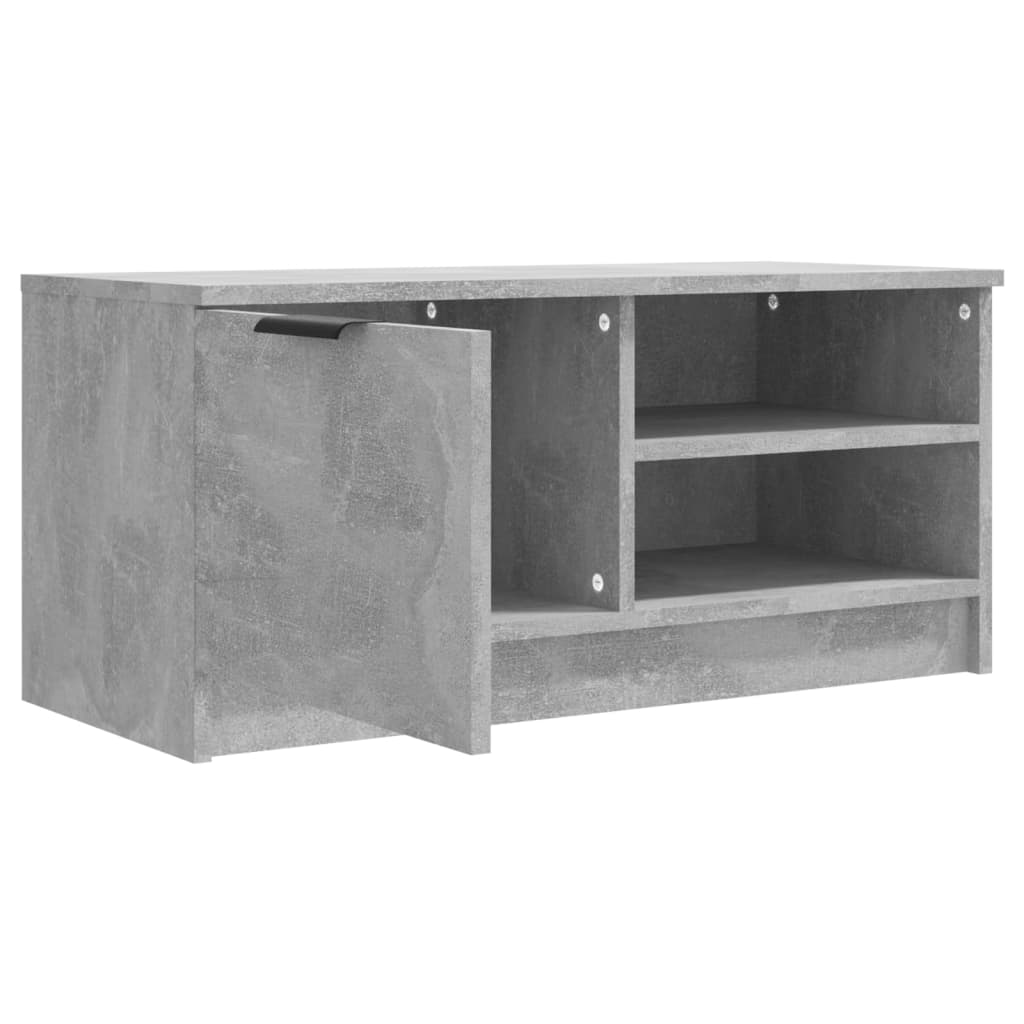 Comodă TV, gri beton, 80x35x36,5 cm, lemn prelucrat Lando - Lando
