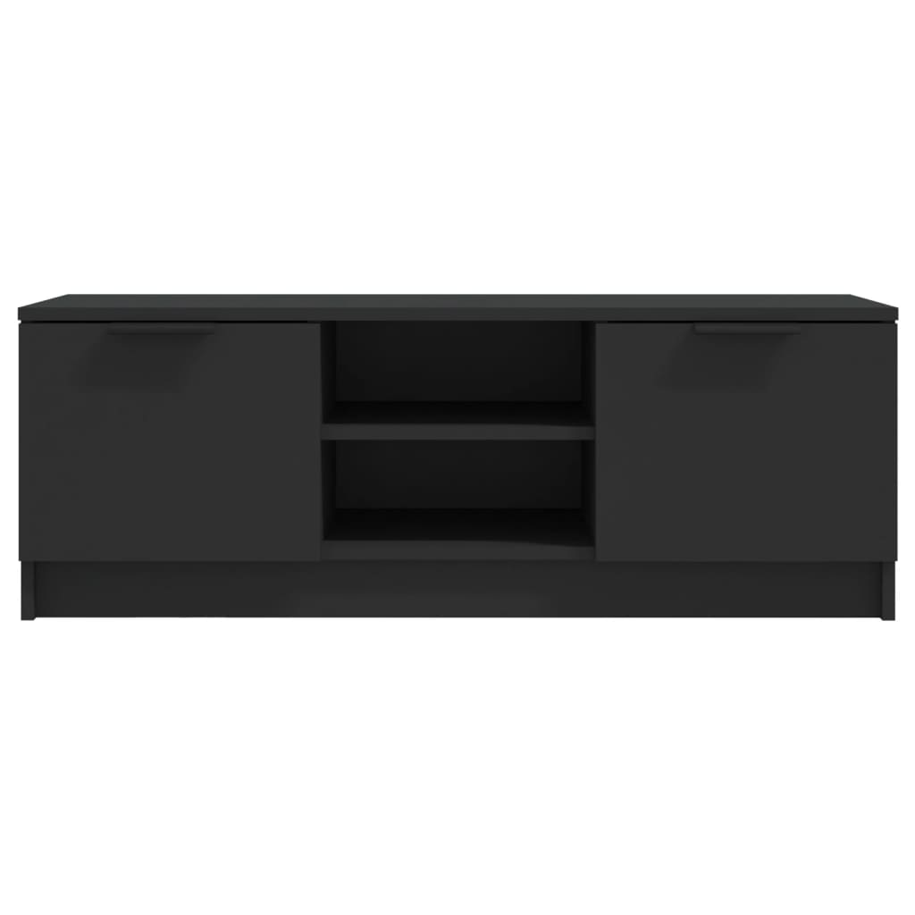 Comodă TV, negru, 102x35x36,5 cm, lemn prelucrat Lando - Lando